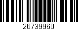 Código de barras (EAN, GTIN, SKU, ISBN): '26739960'