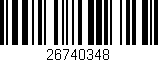 Código de barras (EAN, GTIN, SKU, ISBN): '26740348'
