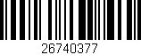Código de barras (EAN, GTIN, SKU, ISBN): '26740377'