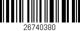 Código de barras (EAN, GTIN, SKU, ISBN): '26740380'