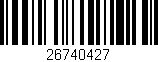 Código de barras (EAN, GTIN, SKU, ISBN): '26740427'