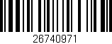 Código de barras (EAN, GTIN, SKU, ISBN): '26740971'