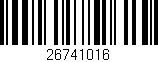 Código de barras (EAN, GTIN, SKU, ISBN): '26741016'