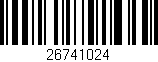 Código de barras (EAN, GTIN, SKU, ISBN): '26741024'