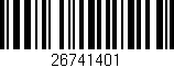 Código de barras (EAN, GTIN, SKU, ISBN): '26741401'