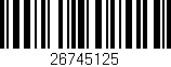 Código de barras (EAN, GTIN, SKU, ISBN): '26745125'