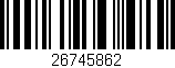 Código de barras (EAN, GTIN, SKU, ISBN): '26745862'