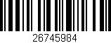 Código de barras (EAN, GTIN, SKU, ISBN): '26745984'