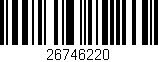 Código de barras (EAN, GTIN, SKU, ISBN): '26746220'