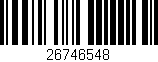 Código de barras (EAN, GTIN, SKU, ISBN): '26746548'