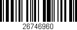 Código de barras (EAN, GTIN, SKU, ISBN): '26746960'