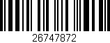 Código de barras (EAN, GTIN, SKU, ISBN): '26747872'
