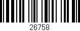 Código de barras (EAN, GTIN, SKU, ISBN): '26758'