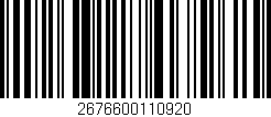 Código de barras (EAN, GTIN, SKU, ISBN): '2676600110920'