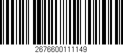 Código de barras (EAN, GTIN, SKU, ISBN): '2676600111149'