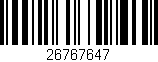 Código de barras (EAN, GTIN, SKU, ISBN): '26767647'