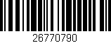Código de barras (EAN, GTIN, SKU, ISBN): '26770790'