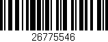 Código de barras (EAN, GTIN, SKU, ISBN): '26775546'