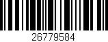 Código de barras (EAN, GTIN, SKU, ISBN): '26779584'