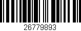 Código de barras (EAN, GTIN, SKU, ISBN): '26779893'