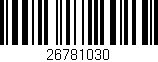 Código de barras (EAN, GTIN, SKU, ISBN): '26781030'