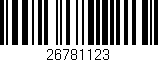 Código de barras (EAN, GTIN, SKU, ISBN): '26781123'