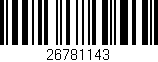 Código de barras (EAN, GTIN, SKU, ISBN): '26781143'