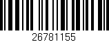 Código de barras (EAN, GTIN, SKU, ISBN): '26781155'