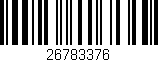 Código de barras (EAN, GTIN, SKU, ISBN): '26783376'