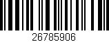 Código de barras (EAN, GTIN, SKU, ISBN): '26785906'