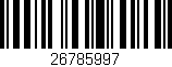Código de barras (EAN, GTIN, SKU, ISBN): '26785997'