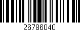 Código de barras (EAN, GTIN, SKU, ISBN): '26786040'