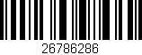 Código de barras (EAN, GTIN, SKU, ISBN): '26786286'