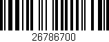 Código de barras (EAN, GTIN, SKU, ISBN): '26786700'