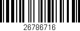 Código de barras (EAN, GTIN, SKU, ISBN): '26786716'