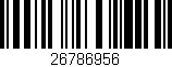 Código de barras (EAN, GTIN, SKU, ISBN): '26786956'