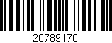 Código de barras (EAN, GTIN, SKU, ISBN): '26789170'