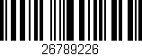 Código de barras (EAN, GTIN, SKU, ISBN): '26789226'