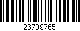 Código de barras (EAN, GTIN, SKU, ISBN): '26789765'