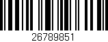 Código de barras (EAN, GTIN, SKU, ISBN): '26789851'