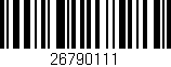 Código de barras (EAN, GTIN, SKU, ISBN): '26790111'