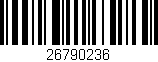 Código de barras (EAN, GTIN, SKU, ISBN): '26790236'