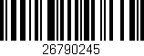 Código de barras (EAN, GTIN, SKU, ISBN): '26790245'