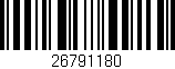 Código de barras (EAN, GTIN, SKU, ISBN): '26791180'