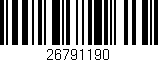 Código de barras (EAN, GTIN, SKU, ISBN): '26791190'