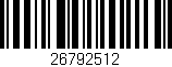 Código de barras (EAN, GTIN, SKU, ISBN): '26792512'