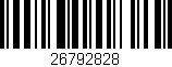 Código de barras (EAN, GTIN, SKU, ISBN): '26792828'