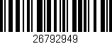 Código de barras (EAN, GTIN, SKU, ISBN): '26792949'