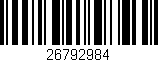 Código de barras (EAN, GTIN, SKU, ISBN): '26792984'
