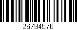 Código de barras (EAN, GTIN, SKU, ISBN): '26794576'